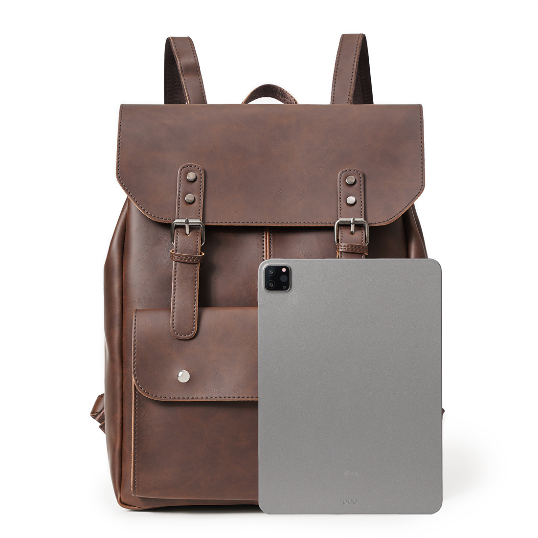 Ba lô da nam cổ điển, túi đựng - đánh giá và giá Leather Work Rucksack Mens